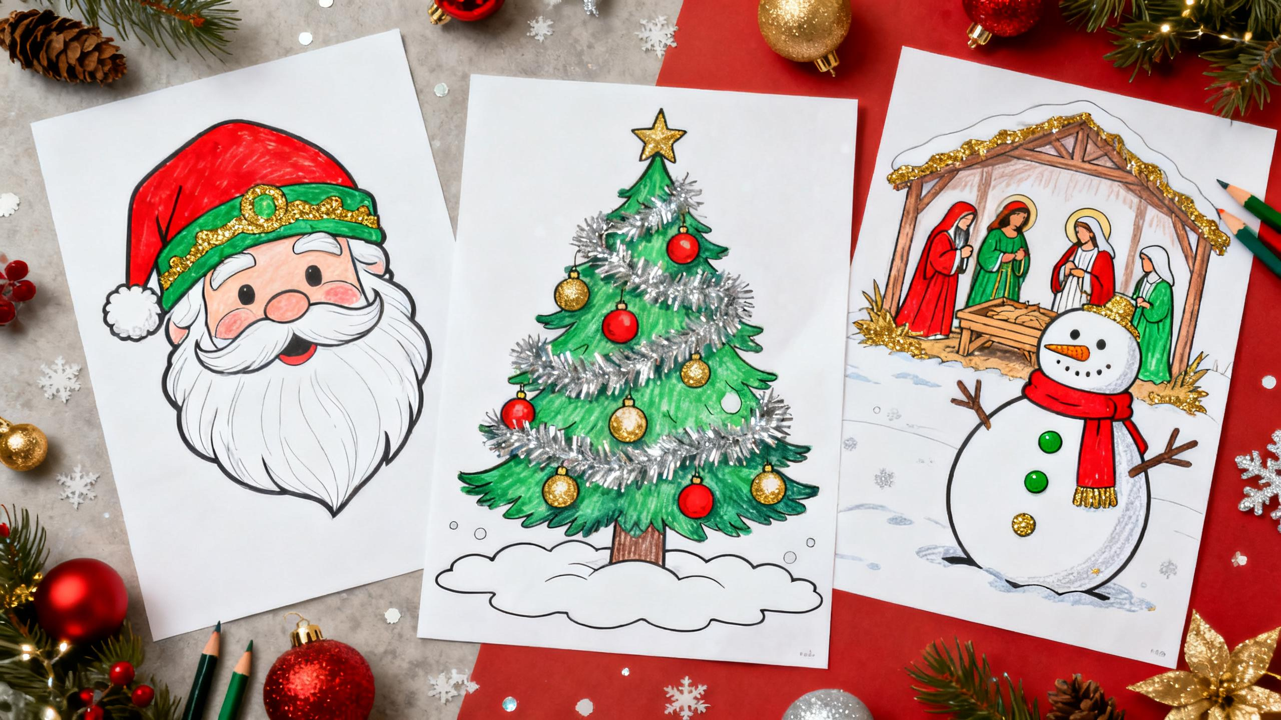 Christmas ornaments and decorations closeup
